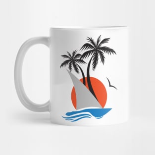 Palm trees on Beach Mug